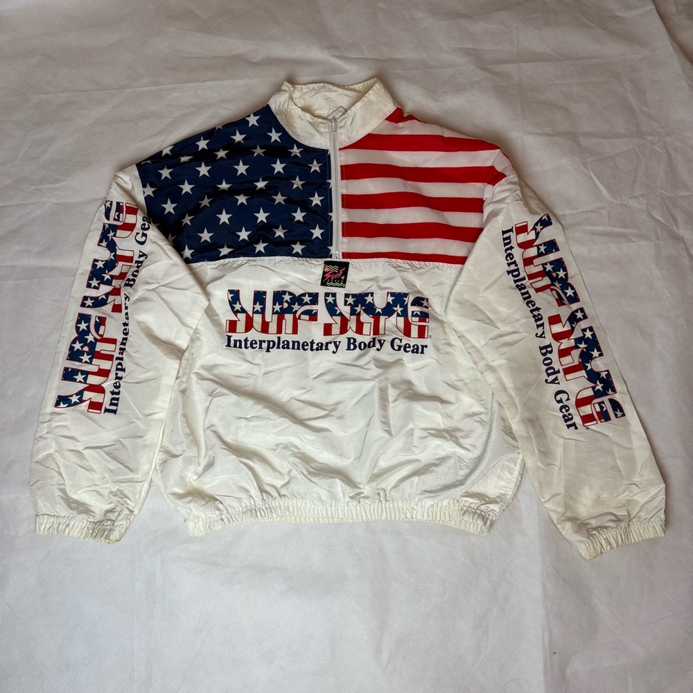 Surf Style American Flag Windbreaker Jacket